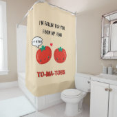Tomaten in Liebe Niedlich Romantischer Valentinsta Duschvorhang (Beispiel)