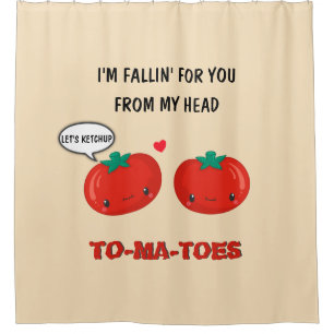 Tomaten in Liebe Niedlich Romantischer Valentinsta Duschvorhang