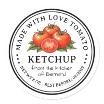 Tomaten-Ketchup-Label für hausgemachte Konserven