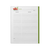 Tomaten Kochrezeptur Notepad Notizblock (Rotiert)