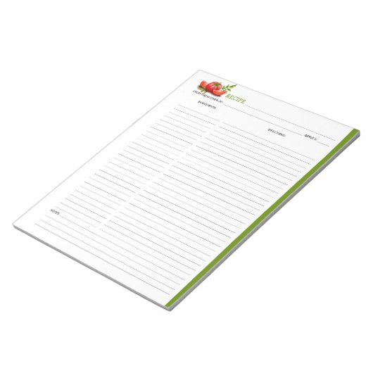 Tomaten Kochrezeptur Notepad Notizblock (angewinkelt)