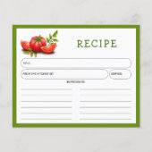 Tomaten Küche Rezept Karte (Vorderseite)