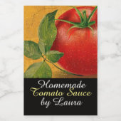 TOMATEN KÜCHENHALTUNG ,KANN,TOMATENSAUCE LEBENSMITTELETIKETT (Einzelnes Label)