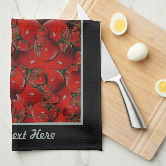 Tomaten Küchentücher - Fakultative Personalisierun (Viertel Falte)