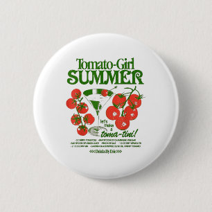 Tomaten-Mädchen Sommer Tomate Frische Früchte Tren Button