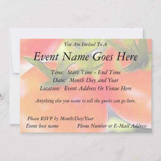 Tomaten Nah Einladung (Vorderseite)