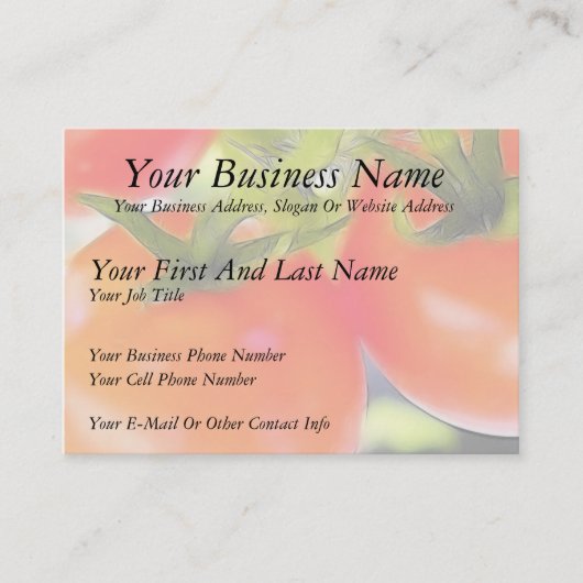 Tomaten Nah Visitenkarte (Vorderseite)