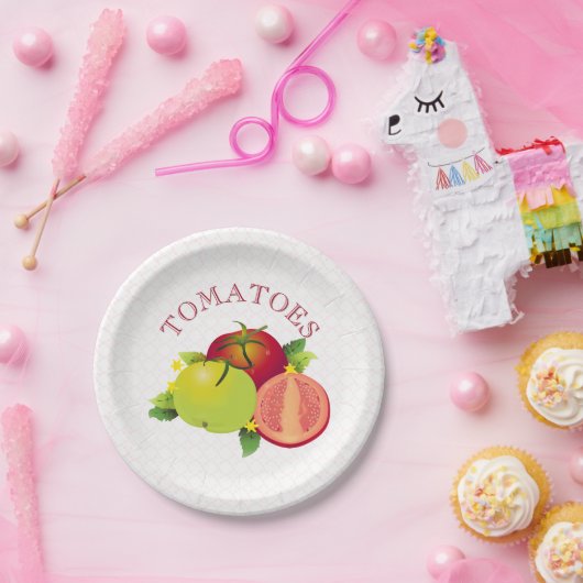 Tomaten Obst Gemüsegarten Pappteller (Party)