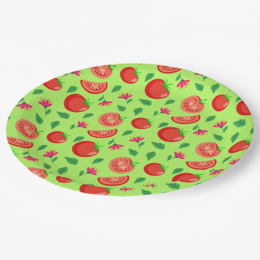 Tomaten Pappteller (Schrägansicht)