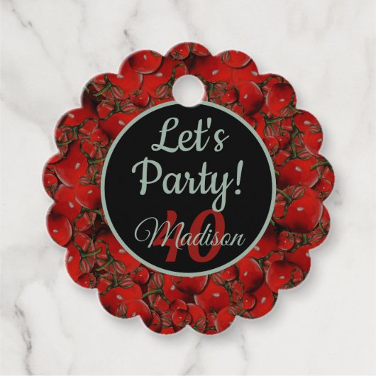 Tomaten/Paradeiser-Geschenk / Gefallen-Tag - Perso Geschenkanhänger (Vorderseite)