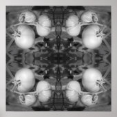 Tomaten/Paradeiser in Schwarz/Weiß Abstrakt Poster (Vorne)