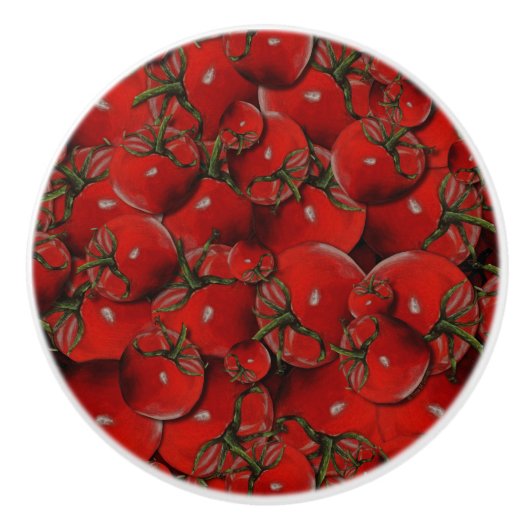 Tomaten/Paradeiser Knobs & Puls Keramikknauf (Vorderseite)