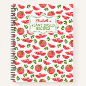 Tomaten/Paradeiser mit Rezepten auf Cilantro-Pflan Notizblock (Vorderseite)