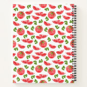 Tomaten/Paradeiser mit Rezepten auf Cilantro-Pflan Notizblock (Rückseite)