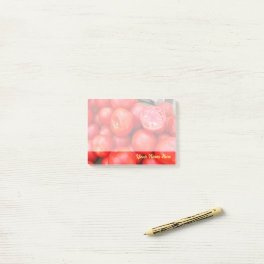 Tomaten/Paradeiser Post-it Klebezettel (Auf Schreibtisch)