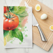Tomaten/Paradeiser und Basil Teetuch Geschirrtuch (Viertel Falte)