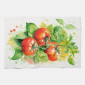 Tomaten/Paradeiser und Basil Teetuch Geschirrtuch (Horizontal)