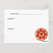 Tomaten/Paradeiser und Paprikaschoten Pizza Rezept Postkarte (Rückseite)