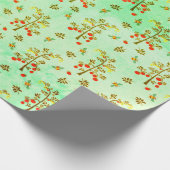 Tomaten-Pflanze und Bienen Geschenkpapier (Ecke)