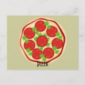 Tomaten Pizza Rezept Karte (Vorderseite)