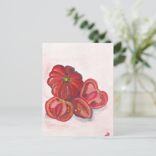 Tomaten Postkarte (Stehend Vorderseite)