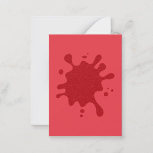 Tomaten Rot Splat Benutzerdefinierte Flache Notizk Mitteilungskarte