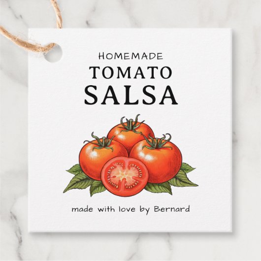 Tomaten-Salsa-Etikett Geschenkanhänger (Vorderseite)