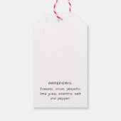 Tomaten-Salsa-Etikett Geschenkanhänger (Rückseite)