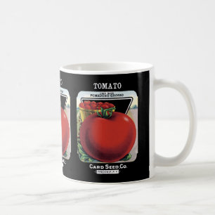 Tomaten-Samenpackungsetikett Kaffeetasse