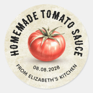Tomaten-Sauce Vintage-Etikett für Konserven Runder Aufkleber