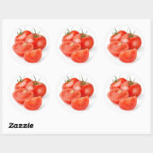 Tomaten schneiden runder aufkleber (Blatt)