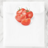 Tomaten schneiden runder aufkleber (Tasche)