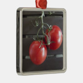 Tomaten Silbernes Ornament (Rechts)