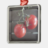 Tomaten Silbernes Ornament (Links)