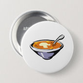 Tomaten-Suppe-Schale mit Löffel Button (Vorne & Hinten)