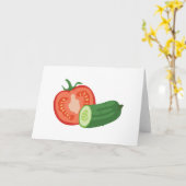 Tomaten und Gurken Karte (Gelbe Blume)