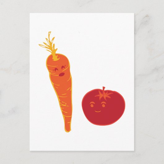 Tomaten und Karotten Postkarte (Vorderseite)