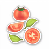 Tomaten und Oregano Aufkleber (Vorderseite)