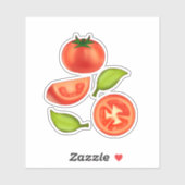 Tomaten und Oregano Aufkleber (Blatt)