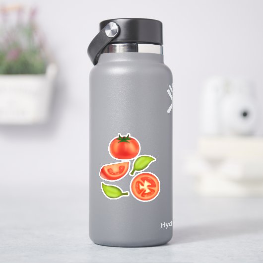 Tomaten und Oregano Aufkleber (HydroFlask)