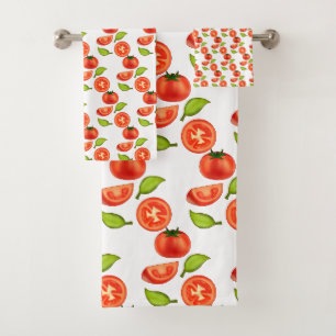 Tomaten und Oregano Badhandtuch Set