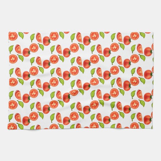 Tomaten und Oregano Geschirrtuch (Horizontal)