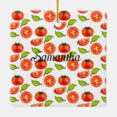 Tomaten und Oregano Keramikornament (Rückseite)