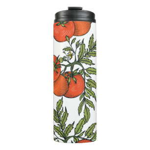 Tomaten-Vintage: Illustration für den Bauernmarkt. Thermosbecher