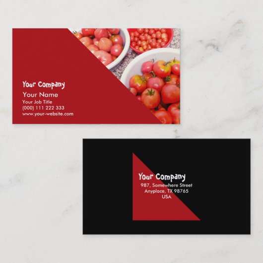Tomaten Visitenkarte (Vorne/Hinten)