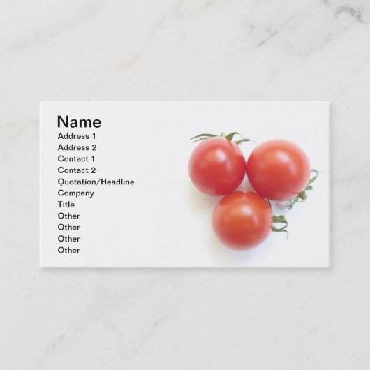 Tomaten Visitenkarte (Vorderseite)