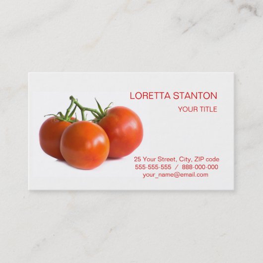 Tomaten Visitenkarte (Vorderseite)
