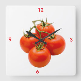 Tomaten-Wanduhr Quadratische Wanduhr