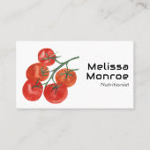 Tomaten Wasserfarbe Gesunder Koch Soziale Symbole Visitenkarte (Vorderseite)