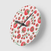Tomaten Wasserfarbe Mittelmeer Runde Wanduhr (Winkel)